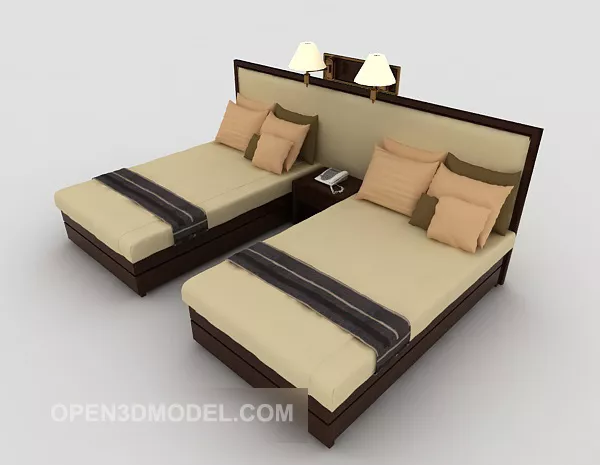 Hotel Hotel Single Bed 3d model Hotel Hotel Single Bed 3d model