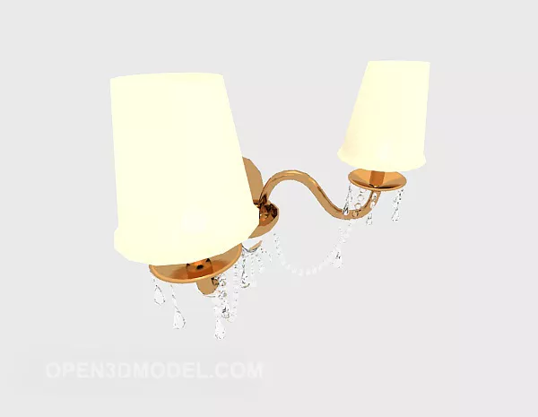 Hotel Wall Lamp Yellow Shade 3d model Hotel Wall Lamp Yellow Shade 3d model