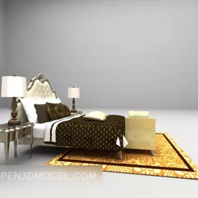Classic European Bed Furniture 3d model