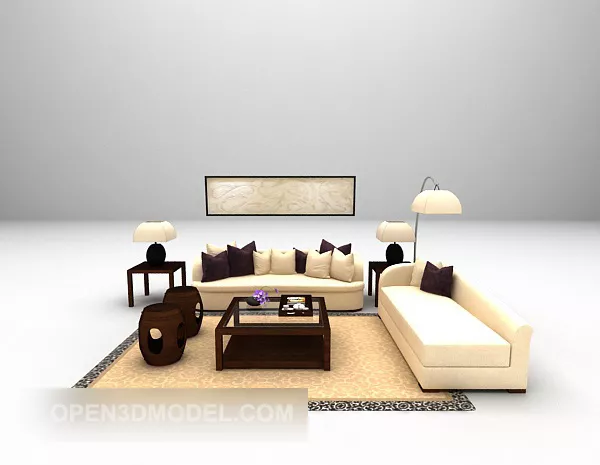 European Style Sofa Appreciation Furniture 3d model European Style Sofa Appreciation Furniture 3d model