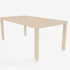 Rectangular Coffee Table Wooden 3d model