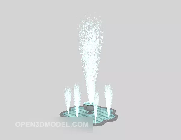 Water Fountain Antique Architecture 3d model