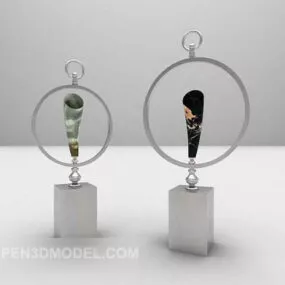 Indoor Circles Decoration Sculpture 3d model