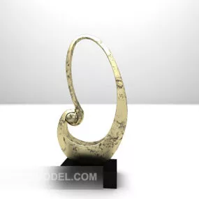 Table Decor Abstract Circles Sculpture 3d model