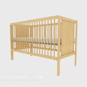 Infant Bed Wooden 3d model