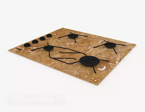 Integrated Cook-top For Kitchen 3d model Integrated Cook-top For Kitchen 3d model