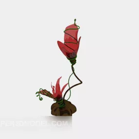 Interior Flower Plant Decoration 3d model