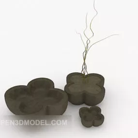 Interior Decoration Potted Pot 3d model