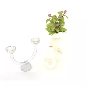 Interior Decoration Small Potted Plant 3d model