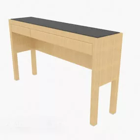 Interview Table Wooden Material 3d model