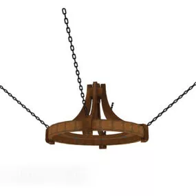 Iron European Chandelier 3d model
