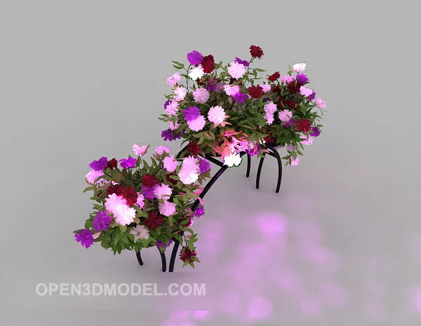 Flower Pot Iron Rack 3d model Flower Pot Iron Rack 3d model