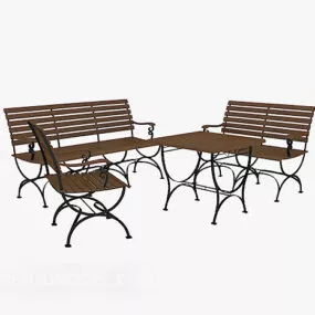 Park Iron Table Chair 3d model