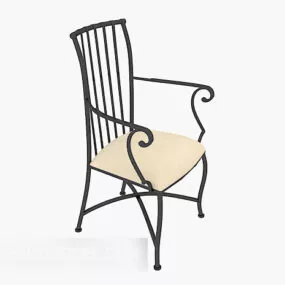 Iron Armchair Antique Style 3d model