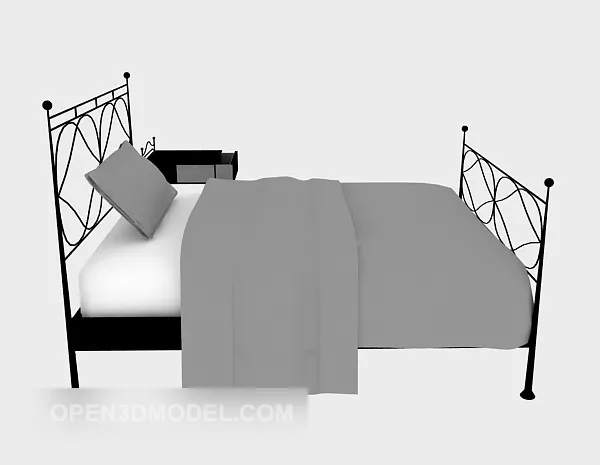 Bedroom Blanket Wrinkled 3d model