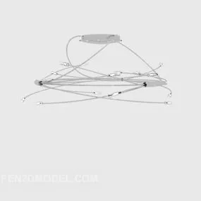 Iron Chandelier Stylized Wire Style 3d model