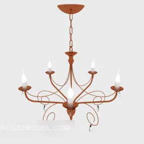 Iron Home European Chandelier 3d model