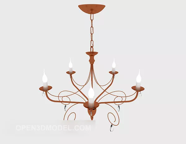 Iron Home European Chandelier 3d model Iron Home European Chandelier 3d model