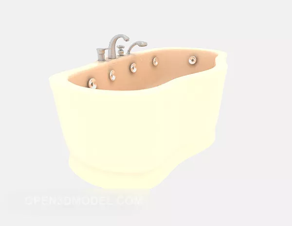Square Jacuzzi Bathtub 3d model