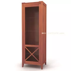 Chinese Restaurant Wood Wine Cabinet 3d model