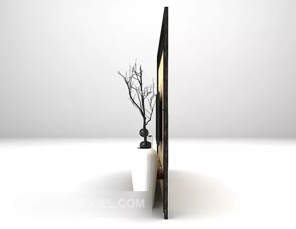 Black Tv Wall Decor 3d model Black Tv Wall Decor 3d model