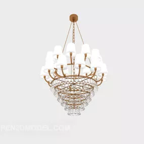 European Crystal Luxury Chandelier 3d model