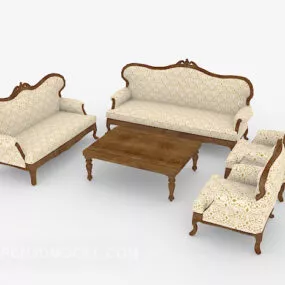 European Elegant Sofa 3d model