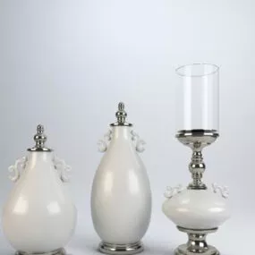 European Style Candlestick Set 3d model