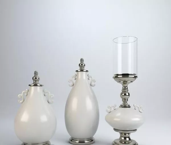 European Style Candlestick Set 3d model European Style Candlestick Set 3d model