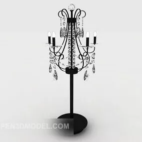 Vintage Crystal Floor Lamp 3d model