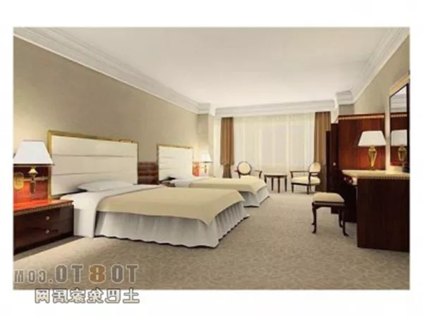Brown Hotel Bedroom Decoration 3d model Brown Hotel Bedroom Decoration 3d model