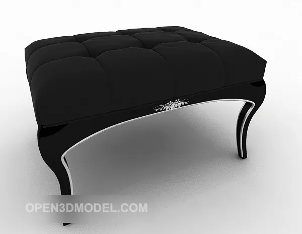 Western Black Sofa Stool 3d model Western Black Sofa Stool 3d model