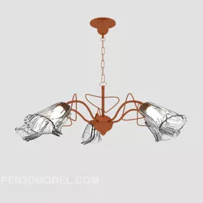 Western Light Craft Chandelier 3d model