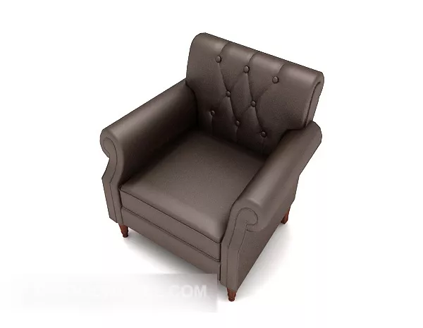 Jane O Dark Brown Single Sofa 3d model Jane O Dark Brown Single Sofa 3d model