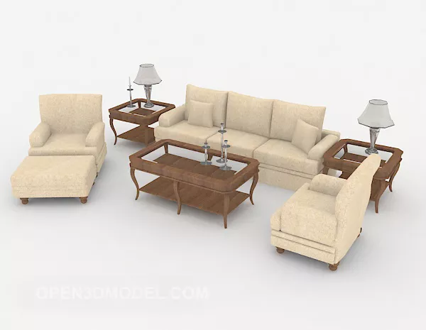 Western Home Combination Sofa 3d model Western Home Combination Sofa 3d model