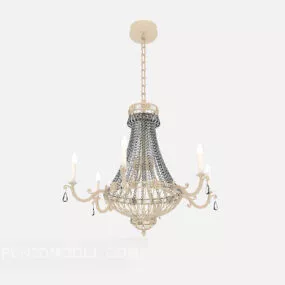 European Antique Home Exquisite Chandelier 3d model