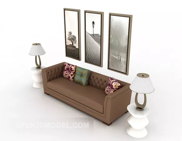 European Home Multi-person Sofa 3d model European Home Multi-person Sofa 3d model