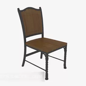 Antique Dining Chair European Decor 3d model