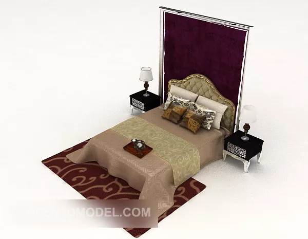 Jane O-style Home Bed Design 3d model Jane O-style Home Bed Design 3d model