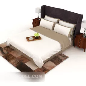 European Style Simple Home Bed 3d model