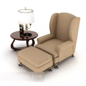 European Vintage Sofa Coffee Table 3d model
