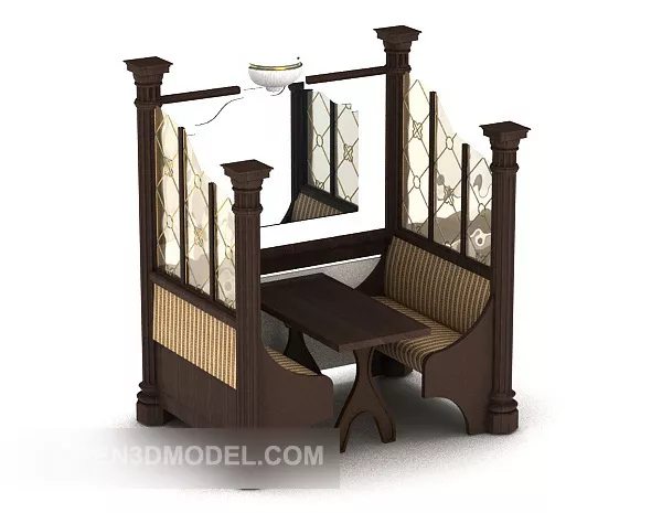 European Table Chair Overall Furniture Set 3d model European Table Chair Overall Furniture Set 3d model