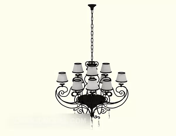 European Living Room Chandelier Classic 3d model European Living Room Chandelier Classic 3d model