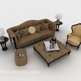 European Multiplayer Sofa V1 3d model