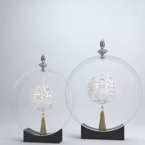 European Round Shaped Decoration 3d model