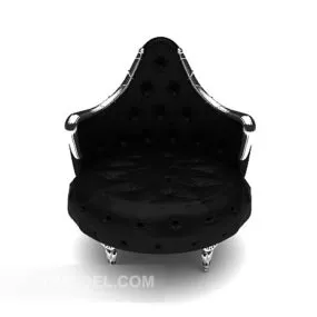 Western Black Single Sofa 3d model
