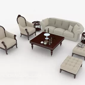 Western ’brien Light Grey Sofa 3d model