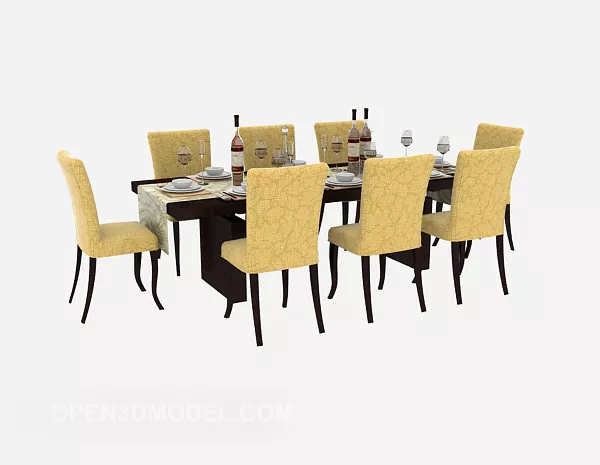 Fashion Table European Decor 3d model Fashion Table European Decor 3d model