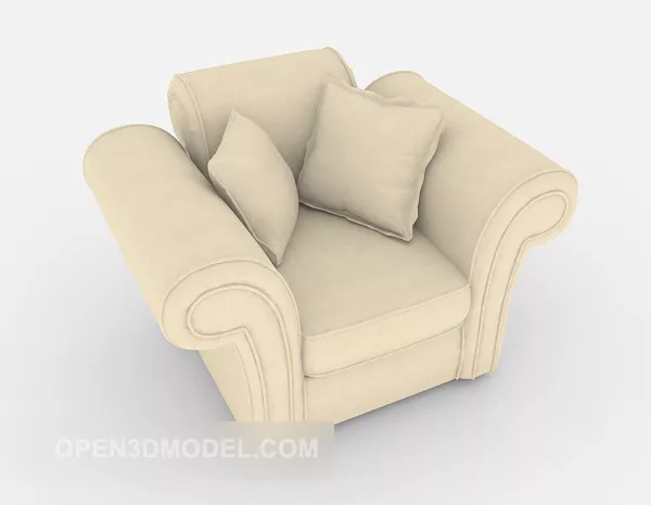 European White Single Sofa V1 3d model European White Single Sofa V1 3d model