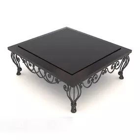 Western Antique Coffee Table 3d model
